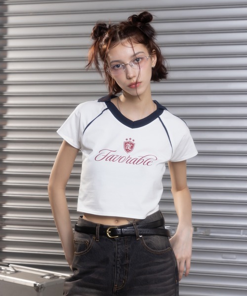 ACLENT(アクレント)の「コンパクトユニフォームT(Tシャツ/カットソー・レディース・マルチ/ブラック/ホワイト/レッド・FREE)」の21枚目の写真