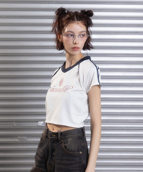 ACLENT(アクレント)の「コンパクトユニフォームT(Tシャツ/カットソー・レディース・マルチ/ブラック/ホワイト/レッド・FREE)」の22枚目の写真
