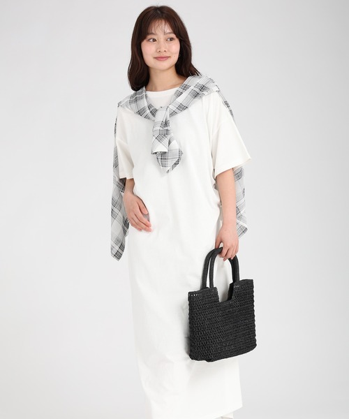 Edit Sheen(エディットシーン)の「ハンドルペーパーかごトート(かごバッグ・レディース・モカ/ブラック・FREE)」の8枚目の写真