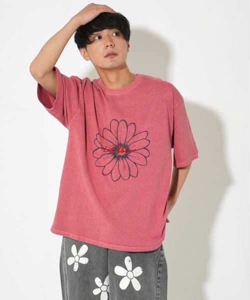 ATELANE（アテレーン）の「ATELANE/OE天竺ピグメント プリント、刺繍TEE（Tシャツ/カットソー・メンズ・ブラック系その他/アイボリー/ブラック/ホワイト系その他/レッド・LARGE/X-LARGE/MEDIUM）」の5枚目の写真