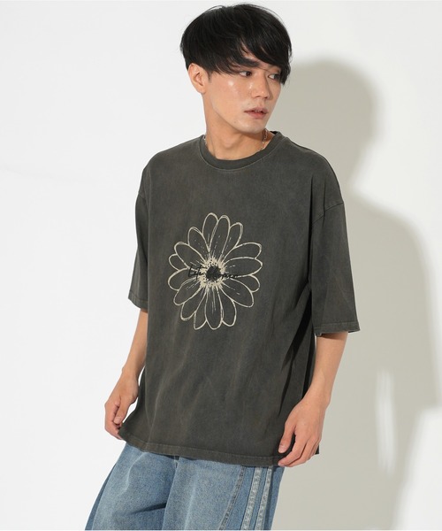 ATELANE（アテレーン）の「ATELANE/OE天竺ピグメント プリント、刺繍TEE（Tシャツ/カットソー・メンズ・ブラック系その他/アイボリー/ブラック/ホワイト系その他/レッド・LARGE/X-LARGE/MEDIUM）」の8枚目の写真