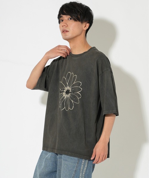 ATELANE（アテレーン）の「ATELANE/OE天竺ピグメント プリント、刺繍TEE（Tシャツ/カットソー・メンズ・ブラック系その他/アイボリー/ブラック/ホワイト系その他/レッド・LARGE/X-LARGE/MEDIUM）」の9枚目の写真