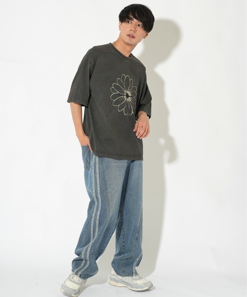 ATELANE（アテレーン）の「ATELANE/OE天竺ピグメント プリント、刺繍TEE（Tシャツ/カットソー・メンズ・ブラック系その他/アイボリー/ブラック/ホワイト系その他/レッド・LARGE/X-LARGE/MEDIUM）」の12枚目の写真