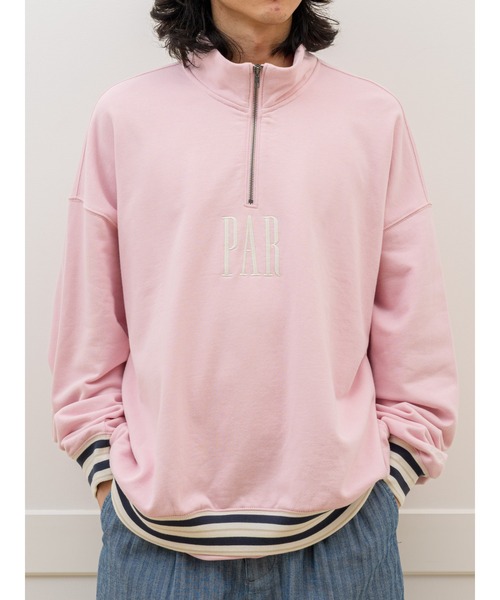 Gap × Malbon ヘビーウェイト ロゴ 1/4ジップアップ トレーナー