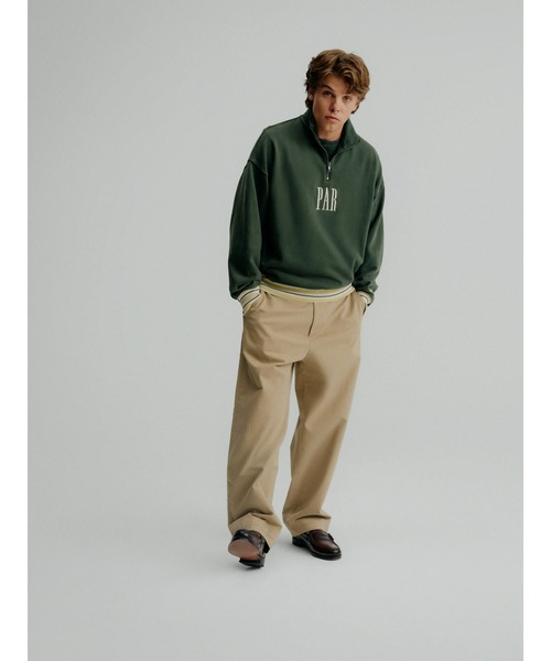 GAP グリーン ジップアップ トレーナー　マルボン　Malbon Gap × Malbon ヘビーウェイト ロゴ 1/4ジップアップ トレーナー