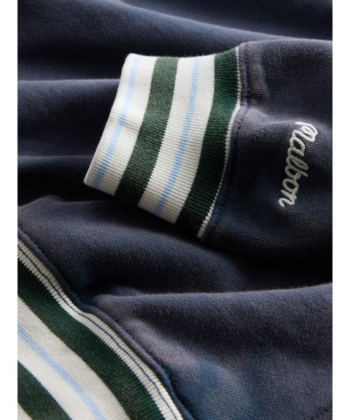 Gap × Malbon ヘビーウェイト ロゴ 1/4ジップアップ トレーナー