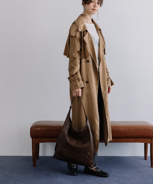 Beau're(ヴュレ)の「BEAURE Soft Leather One ショルダー Bag(ショルダーバッグ・レディース・ブラック/チョコ・FREE)」の19枚目の写真