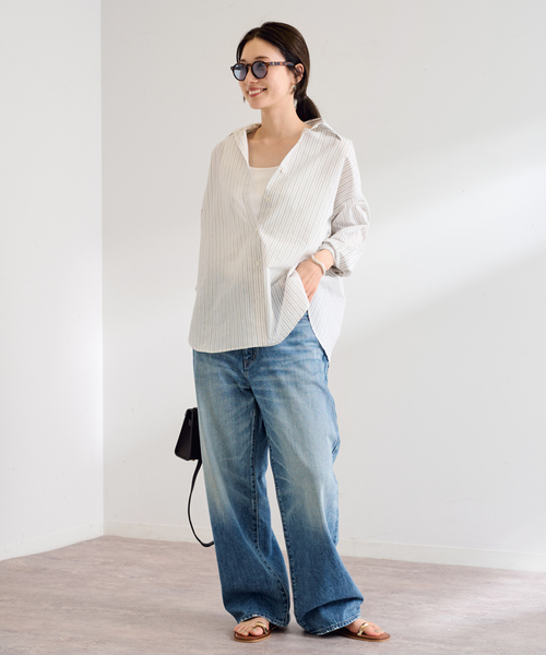 フレームワーク　2022SS　薄手　オーバーサイズシャツ　日本製　ゆったり ladies_shirt_img003.jpg