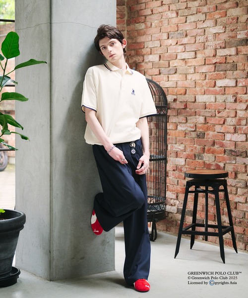 Adoon plain（アドーンプレーン）の「GREENWICH POLOCLUB MOSS STITCH POLO SHIRT / グリニッジ ポロクラブ鹿の子ポロシャツ（ポロシャツ・メンズ・ボルドー/ネイビー/ブラック/アイボリー・LARGE/MEDIUM）」の10枚目の写真