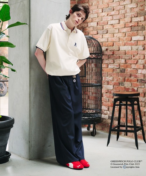 Adoon plain（アドーンプレーン）の「GREENWICH POLOCLUB MOSS STITCH POLO SHIRT / グリニッジ ポロクラブ鹿の子ポロシャツ（ポロシャツ・メンズ・ボルドー/ネイビー/ブラック/アイボリー・LARGE/MEDIUM）」の12枚目の写真