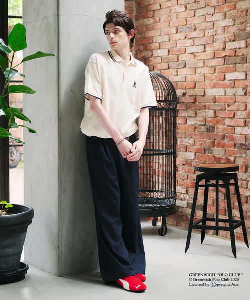 Adoon plain（アドーンプレーン）の「GREENWICH POLOCLUB MOSS STITCH POLO SHIRT / グリニッジ ポロクラブ鹿の子ポロシャツ（ポロシャツ・メンズ・ボルドー/ネイビー/ブラック/アイボリー・LARGE/MEDIUM）」の13枚目の写真