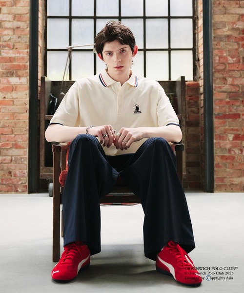 Adoon plain（アドーンプレーン）の「GREENWICH POLOCLUB MOSS STITCH POLO SHIRT / グリニッジ ポロクラブ鹿の子ポロシャツ（ポロシャツ・メンズ・ボルドー/ネイビー/ブラック/アイボリー・LARGE/MEDIUM）」の20枚目の写真