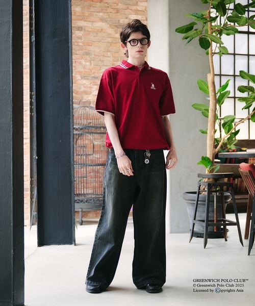 Adoon plain（アドーンプレーン）の「GREENWICH POLOCLUB MOSS STITCH POLO SHIRT / グリニッジ ポロクラブ鹿の子ポロシャツ（ポロシャツ・メンズ・ボルドー/ネイビー/ブラック/アイボリー・LARGE/MEDIUM）」の7枚目の写真