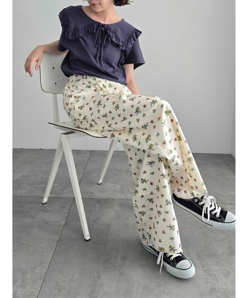 SM2（エスエムツー）の「花柄プリントイージーパンツ（その他パンツ・レディース・オフホワイト/ブラック/カーキ・F）」の15枚目の写真