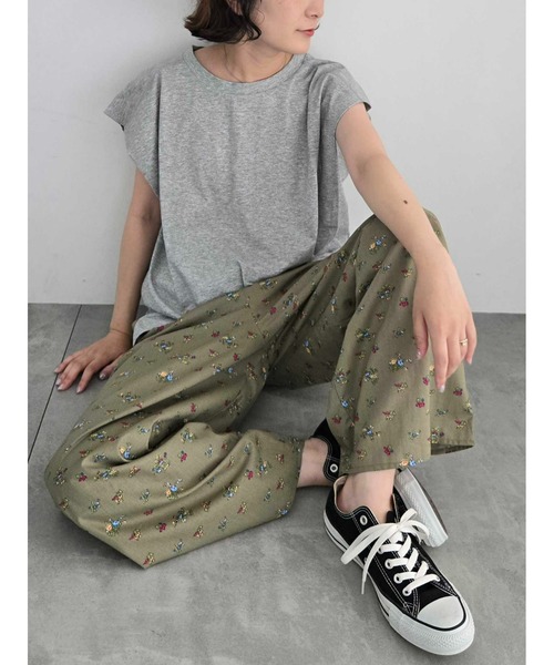 SM2（エスエムツー）の「花柄プリントイージーパンツ（その他パンツ・レディース・オフホワイト/ブラック/カーキ・F）」の6枚目の写真