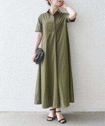 SHIPS any | SHIPS any:〈洗濯機可能〉タイプライター スキッパー フレア シャツ ワンピース(ワンピース)