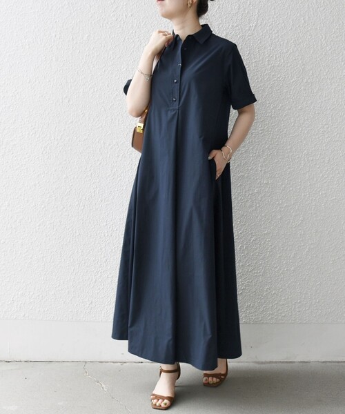 SHIPS any:〈洗濯機可能〉タイプライター スキッパー フレア シャツ