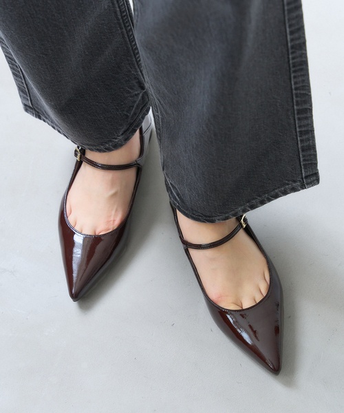 追加4》ポインテッドワンストラップフラット（その他シューズ）｜LE