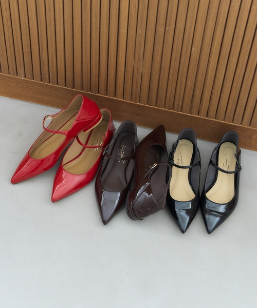 LE TALON（ルタロン）の「《追加4》ポインテッドワンストラップフラット（その他シューズ・レディース・ブラウン/レッド・21/21.5/22cm/22.5cm/23cm/23.5cm/24cm/24.5cm/25cm/25.5cm）」の3枚目の写真