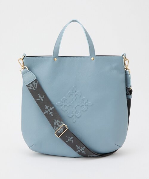 russet(ラシット)の「スリム2WAYトートバッグ <エンボスモノグラム>(トートバッグ・レディース・ブラック/グレー系その他/ダークブラウン/ブルー系その他・FREE)」の21枚目の写真