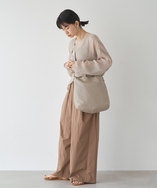【新品未使用】russet ベージュ パターン マザーズバッグ russet｜【名品】WEB限定 ソフトレザー2wayトートバッグ