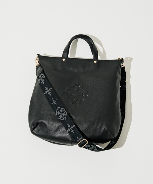 極美品 ✨ラシット 2wayトートバッグ モノグラム ナイロン × レザー 黒 ✨極美品✨ ラシット 2way トートバッグ モノグラム A4 PC収納