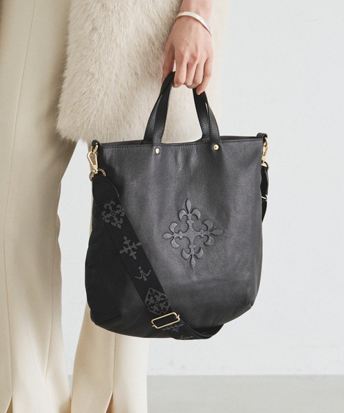 エンボスモノグラム 2WAYトートバッグ（トートバッグ）｜russet