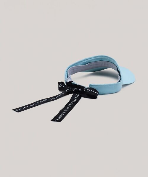 TOMMY HILFIGER（トミーヒルフィガー）の「TOMMY HILFIGER GOLF トミーロゴリボンバイザー（キャップ・レディース・ブルー/ピンク/ブラック・FREE）」の4枚目の写真