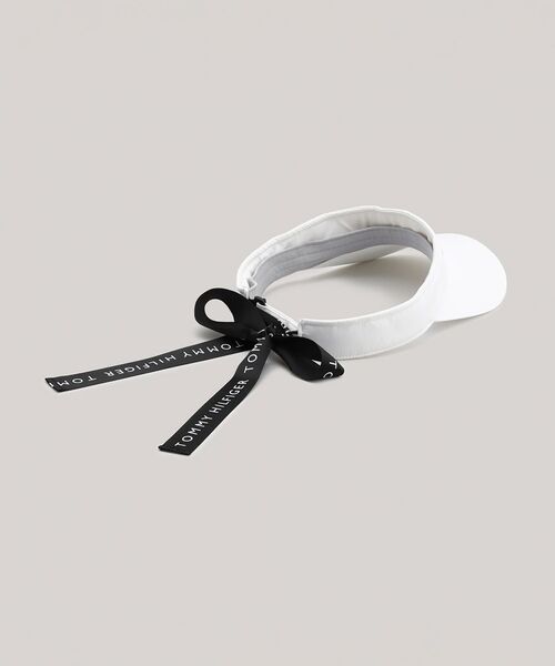 TOMMY HILFIGER（トミーヒルフィガー）の「TOMMY HILFIGER GOLF トミーロゴリボンバイザー（キャップ・レディース・ブルー/ピンク/ブラック・FREE）」の5枚目の写真