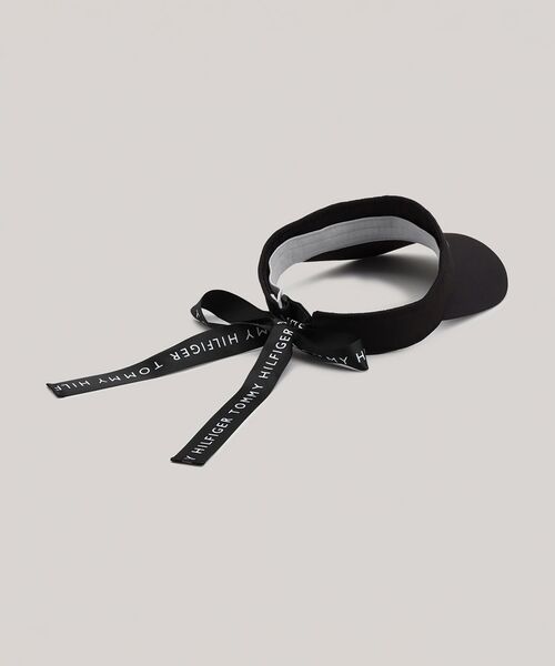 TOMMY HILFIGER（トミーヒルフィガー）の「TOMMY HILFIGER GOLF トミーロゴリボンバイザー（キャップ・レディース・ブルー/ピンク/ブラック・FREE）」の7枚目の写真