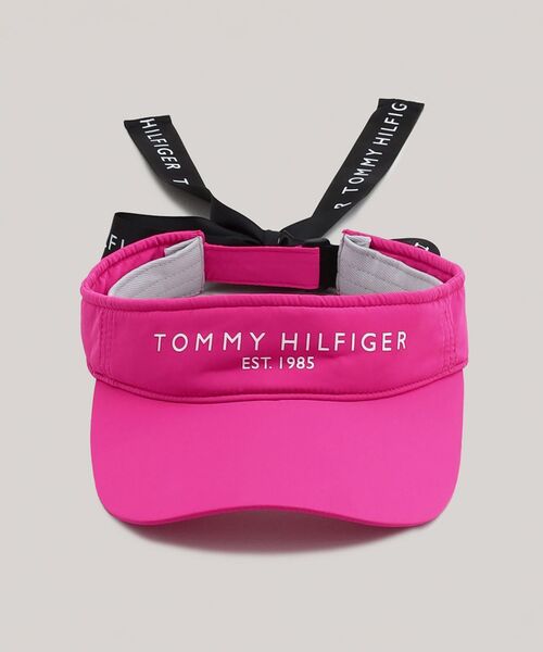 TOMMY HILFIGER（トミーヒルフィガー）の「TOMMY HILFIGER GOLF トミーロゴリボンバイザー（キャップ・レディース・ブルー/ピンク/ブラック・FREE）」の10枚目の写真