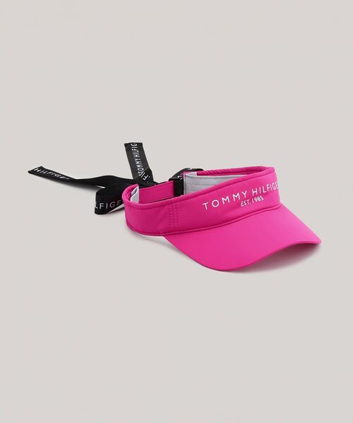 TOMMY HILFIGER（トミーヒルフィガー）の「TOMMY HILFIGER GOLF トミーロゴリボンバイザー（キャップ・レディース・ブルー/ピンク/ブラック・FREE）」の12枚目の写真