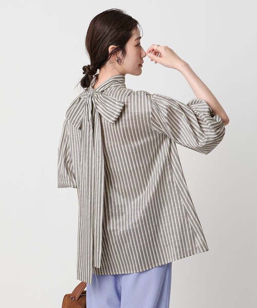 UNITED ARROWS(ユナイテッドアローズ)の「FABRICA シルキーボウタイブラウス - ウォッシャブル -(シャツ/ブラウス・レディース・オフホワイト/その他7/その他1・FREE)」の2枚目の写真