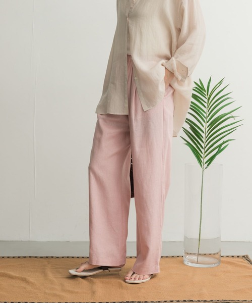 URBAN RESEARCH DOORS(アーバンリサーチドアーズ)の「リネンレーヨンイージーパンツ(その他パンツ・レディース・ピンク/グリーン/ナチュラル/ブラック・SMALL/MEDIUM)」の10枚目の写真