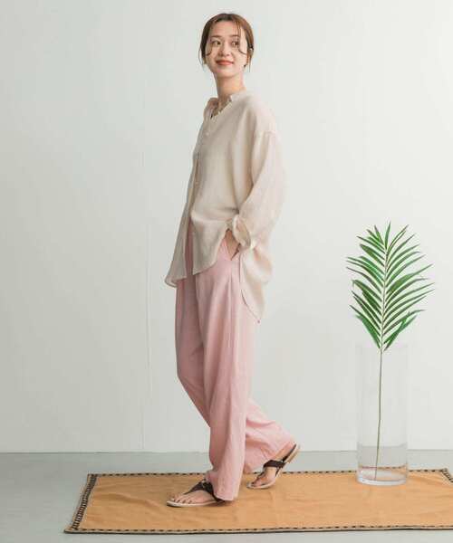 URBAN RESEARCH DOORS(アーバンリサーチドアーズ)の「リネンレーヨンイージーパンツ(その他パンツ・レディース・ピンク/グリーン/ナチュラル/ブラック・SMALL/MEDIUM)」の14枚目の写真