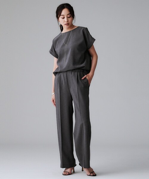 UNTITLED（アンタイトル）の「【UV/はっ水/セットアップ可】リラククールパンツ（その他パンツ・レディース・ブラック/ブラウン系/チャコールグレー・50/48/46/44/42/04/03/02/01/00）」の19枚目の写真