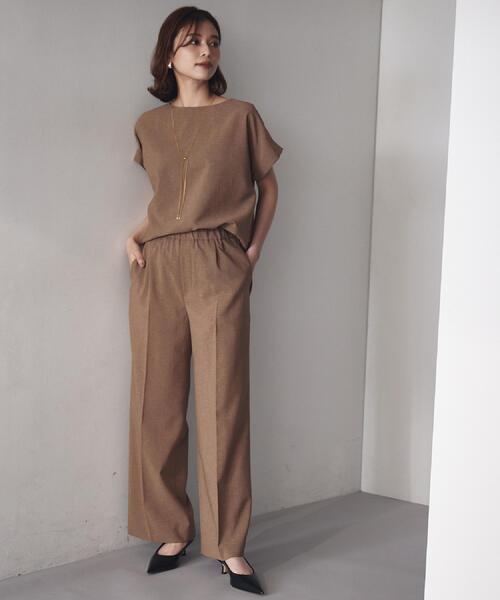 UNTITLED（アンタイトル）の「【UV/はっ水/セットアップ可】リラククールパンツ（その他パンツ・レディース・ブラック/ブラウン系/チャコールグレー・50/48/46/44/42/04/03/02/01/00）」の4枚目の写真