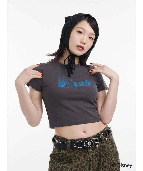 jouetie(ジュエティ)の「【Lilo&Stitch】ロゴフィットTシャツ(Tシャツ/カットソー・レディース・レッド/アイボリー/ブラック・MEDIUM)」の5枚目の写真