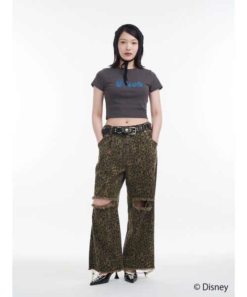 jouetie(ジュエティ)の「【Lilo&Stitch】ロゴフィットTシャツ(Tシャツ/カットソー・レディース・レッド/アイボリー/ブラック・MEDIUM)」の9枚目の写真