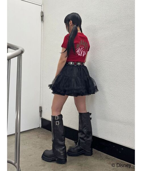 jouetie(ジュエティ)の「【Lilo&Stitch】ロゴフィットTシャツ(Tシャツ/カットソー・レディース・レッド/アイボリー/ブラック・MEDIUM)」の15枚目の写真