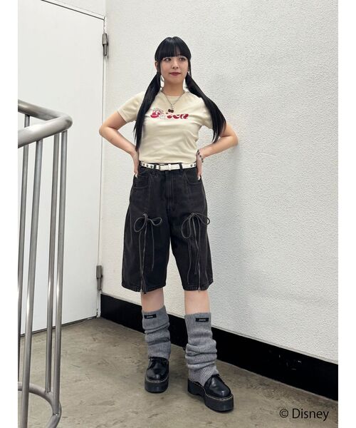 jouetie(ジュエティ)の「【Lilo&Stitch】ロゴフィットTシャツ(Tシャツ/カットソー・レディース・レッド/アイボリー/ブラック・MEDIUM)」の19枚目の写真