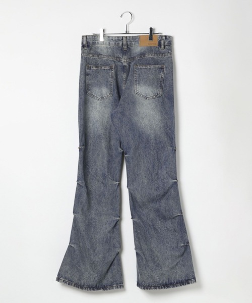 3.3 Field Trip （3.3フィールドトリップ）の「3.3 Field Trip／フレアタックデニム（デニムパンツ・メンズ・ダークグレー・LARGE/MEDIUM）」の12枚目の写真