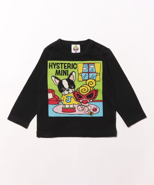 HYSTERIC MINI（ヒステリックミニ）の「MINI&J STAY AT HOME 長袖Tシャツ（Tシャツ/カットソー・キッズ・ピンク/ブラック/ホワイト・90/80）」の3枚目の写真