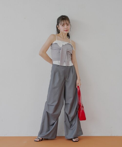 Chico（チコ）の「タックワイドスラックスパンツ（その他パンツ・レディース・ブラウン/グレー/ベージュ・FREE）」の12枚目の写真