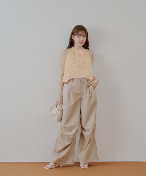 Chico（チコ）の「タックワイドスラックスパンツ（その他パンツ・レディース・ブラウン/グレー/ベージュ・FREE）」の14枚目の写真