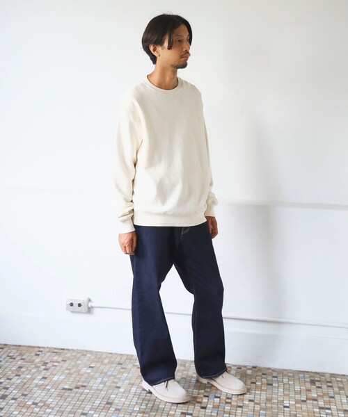 B:MING by BEAMS(ビーミングバイビームス)の「SIMPLE YET / ヴィンテージ 起毛 クルーネック スウェット(ユニセックス)(スウェット・メンズ・ホワイト系その他5/ブラック・S/M/L/XL)」の4枚目の写真