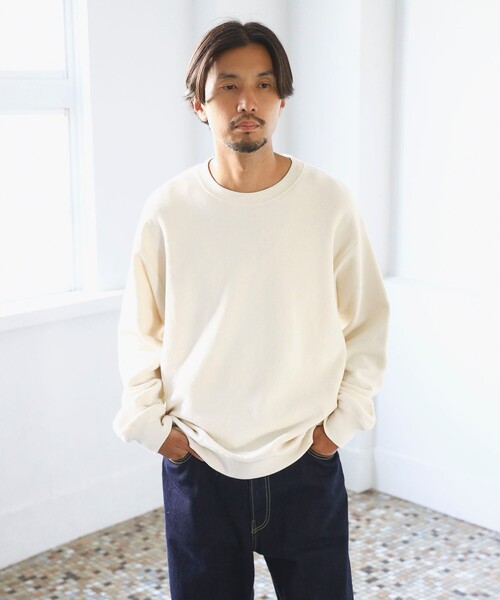 B:MING by BEAMS(ビーミングバイビームス)の「SIMPLE YET / ヴィンテージ 起毛 クルーネック スウェット(ユニセックス)(スウェット・メンズ・ホワイト系その他5/ブラック・S/M/L/XL)」の5枚目の写真