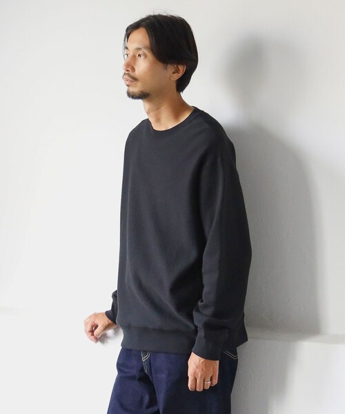 B:MING by BEAMS(ビーミングバイビームス)の「SIMPLE YET / ヴィンテージ 起毛 クルーネック スウェット(ユニセックス)(スウェット・メンズ・ホワイト系その他5/ブラック・S/M/L/XL)」の8枚目の写真