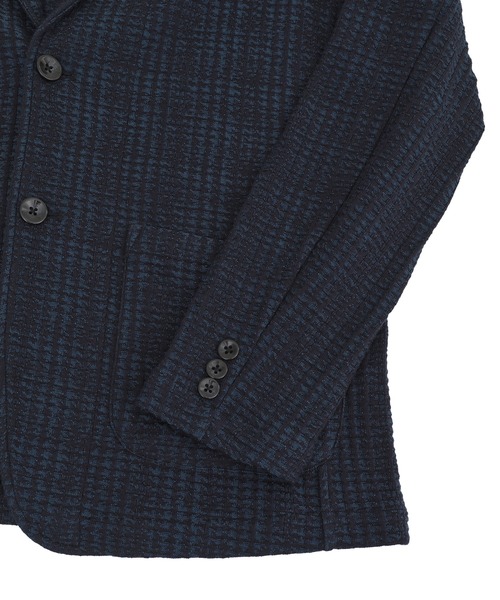 MEN'S BIGI（メンズビギ）の「ジャガードニット グレンチェックジャケット（その他アウター・メンズ・ブラック/オレンジ/ネイビー・01/02/03/04）」の16枚目の写真