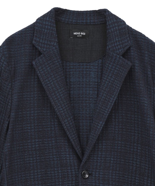 MEN'S BIGI（メンズビギ）の「ジャガードニット グレンチェックジャケット（その他アウター・メンズ・ブラック/オレンジ/ネイビー・01/02/03/04）」の12枚目の写真